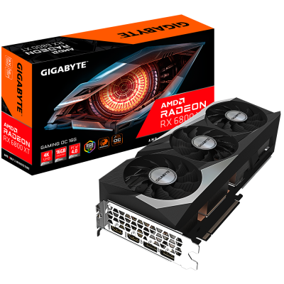  RX 6800XT 16384Mb Gigabyte PCI-E 4.0 GV-R68XTGAMING OC-16GD AMD Radeon 256 GDDR6 2015/16000/HDMIx2/DPx2/HDCP Ret