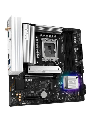 ����������� ����� ASROCK B860M PRO RS WIFI, LGA1851, B860, 4*DDR5, 4*SATA, 4*M.2, 6*USB 3.2, 2*USB 2.0, Type-C, 2*PCIx16, 1*M.2 (Key E), HDMI+DP, mATX