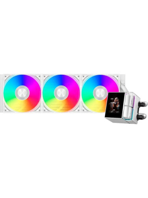 ��� PcCooler DS360 Display ARGB Soc-AM5/AM4/1200/1700/1851 ����� 4-pin 39.8dB Al LCD 310W Ret (DS360-WHAWXY-GL)