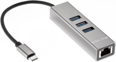 ������� ������� Telecom TA311C USB 3.1 Type-C -->RJ-45 1000Mbps +3 � USB3.0 Hub, Aluminum Shell, 0.2 �