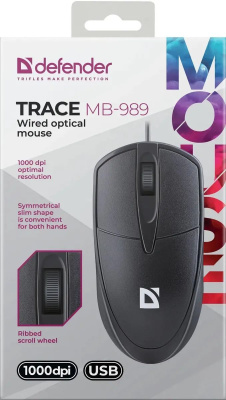 Defender ��������� ���������� ���� Trace MB-989 ����,3D,1,2�,1000dpi