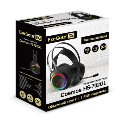 ������� �������� � ���������� ExeGate Cosmos HS-702GL,  RGB ���������, USB ���������, ����������� ���������, Color Box
