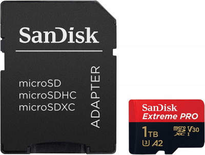   1Tb MicroSD SanDisk Extreme Pro Class 10 + SD  (SDSQXCZ-1T00-GN6MA)