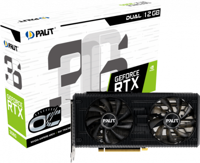  nVidia GeForce RTX3060 Palit Dual OC 12Gb (NE63060T19K9-190AD) LHR