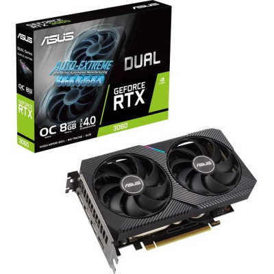  ASUS DUAL-RTX3060-O8G Dual GeForce RTX 3060 OC Edition 8  GDDR6 PCI Express 4.0 1x HDMI 2.1