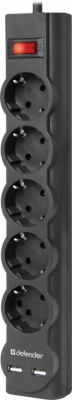 ������� ������ Defender DFS 751 1,8 �, 5 �������, 2xUSB 2.1A, ������