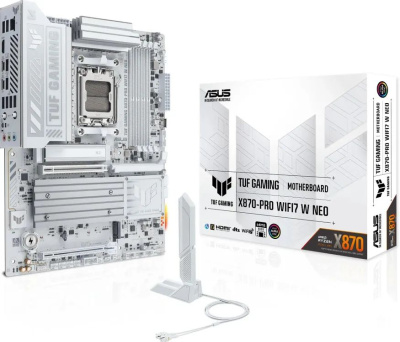 ����������� ����� ASUS TUF Gaming X870-PRO WIFI7 W NEO, Socket AM5, AMD X870, ATX, Ret (90MB1NY0-M0EAY0)
