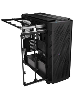 ������ Corsair iCUE LINK 9000D Airflow, Full-Tower, TG, no fan, 4xUSB-A 3.2, 2xUSB 3.2 Type-C, SSI-EEB, E-ATX, ATX, mATX, mITX Black