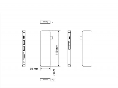 USB- Hyper HyperDrive SOLO 7-in-1 Hub  Macbook      Type-C