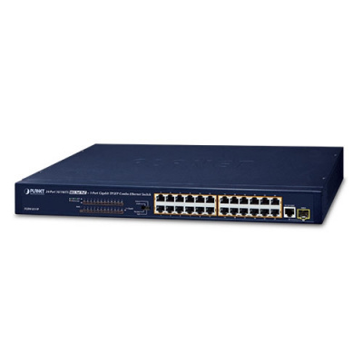 ���������� PLANET FGSW-2511P 24-Port 10/100TX 802.3at PoE + 1-Port Gigabit TP/SFP combo Ethernet Switch 