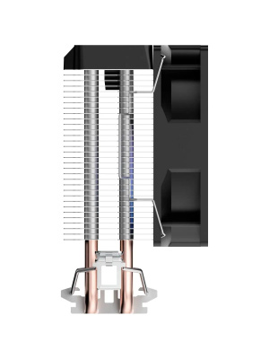 ����� ��� ���������� Ocypus Gamma A20 BK ARGB (110W, 3-pin, 122.5mm, Al/Cu, 2x6mm, ARGB, 1x92mm, 32CFM, 21dBA, 1900RPM, S: 1851/1700/1200/115X,AM5/AM4, black)