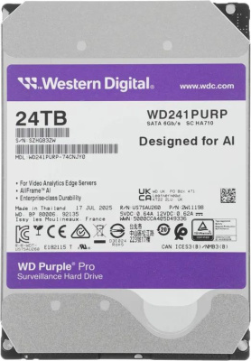 ������� ���� WD Purple Pro WD241PURP, 24��, HDD, SATA III, 3.5"